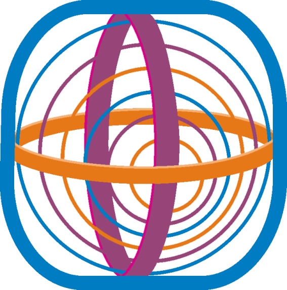  СХЕМА ОСНОВНЫХ ПОЛЕЙ ИКС-МАТРИЦЫ ПЛАНЕТЫ ЗЕМЛЯ. Оранжевое кольцо – символ тонкоматериального поля, где содержатся изначальные программы ИКС-матрицы. Фиолетовое кольцо – символ тонкоматериального центра саморазвития. Оранжевыми, зелёными и синими линиями изображены дуги (направленные энергоинформационные потоки), с помощью которых ИКС-матрица выполняет разнообразные функции. Синий «периметр» – защитное поле.